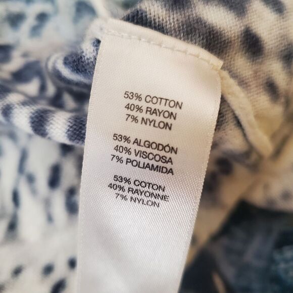 Chico’s Blue Patterned Open Front Cardigan Size Small - Picture 8 of 9